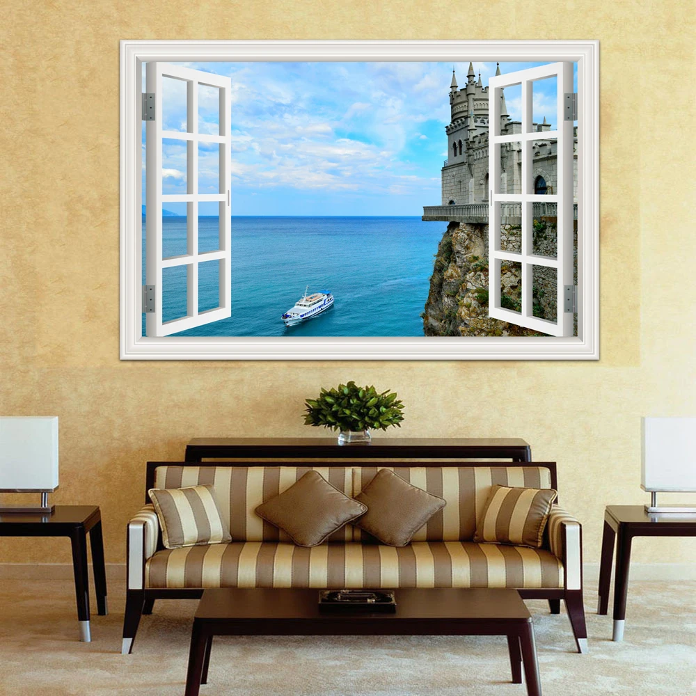 Aliexpress com Buy 3D Window View Removable Decals 