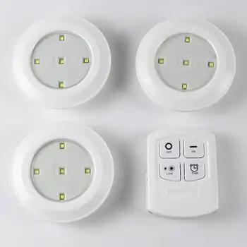 

Dragonpad 3Pcs Night Light with Remote Control for Bedroom Nursing Cabinet Corridor Pat Lamp