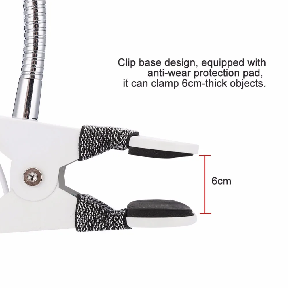 Светодиодный настольная лампа Гибкая защита для чтения глаз настольная лампа с зажимом для маникюра салон тату-дизайн ногтей инструменты