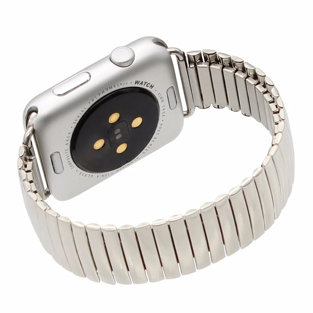 22mm 24mm Cinturino Elastico per 38mm 42mm iWatch di Apple Orologio  Bracciale In Acciaio Cinturino In nastro di Acciaio con collegamento  Adattatore del Connettore|band exercise|bracelet friendshipbracelet strass  - AliExpress
