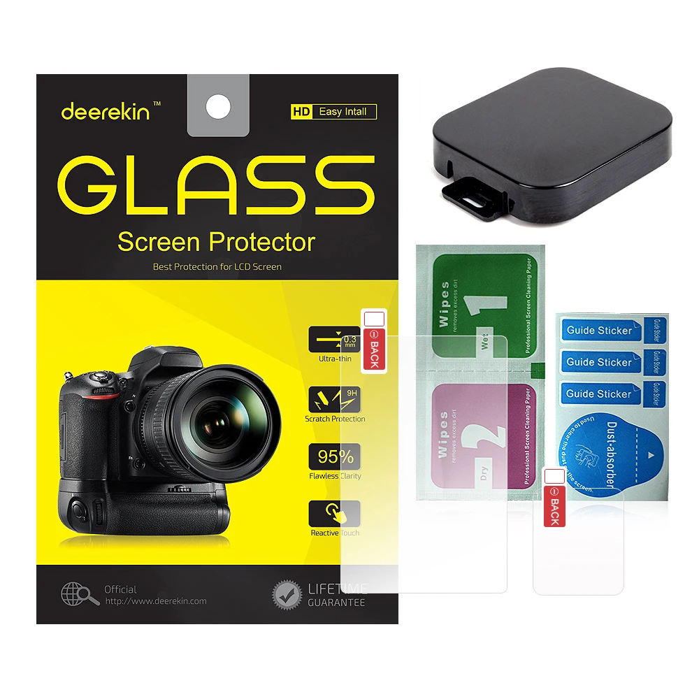 Deerekin 9H HD Tempered Glass LCD + Lens Screen Protector + Lens Cap