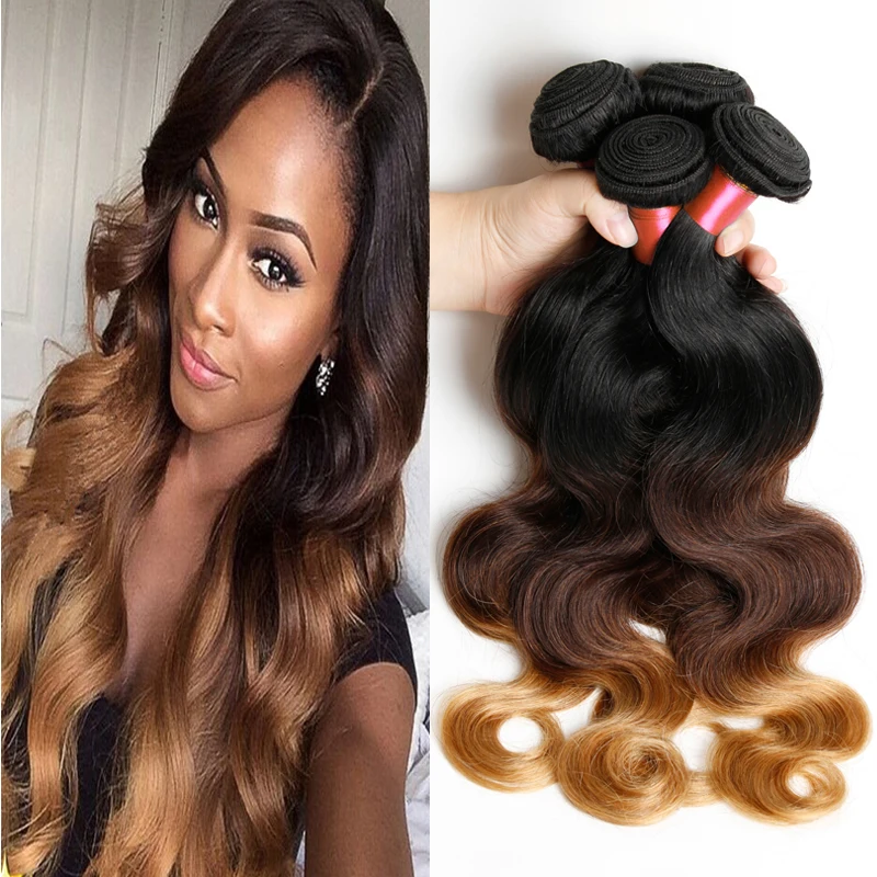 6a Unprocessed Chinese Ombre Body Wave Hair 3pcs 100 Human Hair