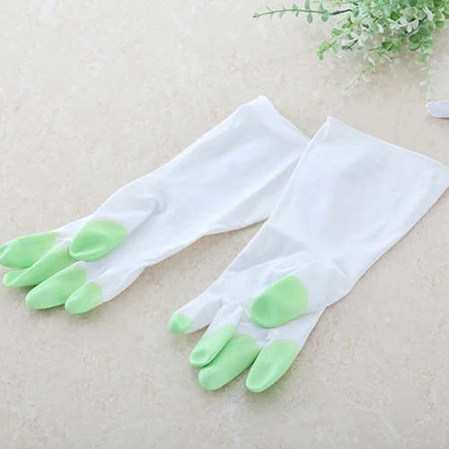 1 Pair Housework Dish Washing Up Cleaning Waterproof Stretchy Long