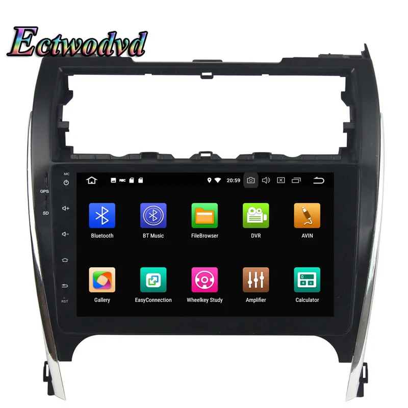 Clearance Ectwodvd Octa Core 4G+64G Android 9.0 Car Multimedia DVD Player GPS HeadUnit for Toyota Camry 2012 2013 2014 2015 2016 2017 1