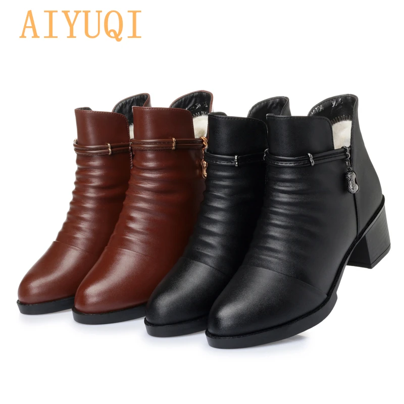 41 vert Femmes ardoisé Aiyuqi Chaude Chaussures Taille Noir De orange Bottines En Laine Bottes 43 Hiver Véritable Martin Nouvelle 42 Automne Doublure Cuir Femmes wUwB6