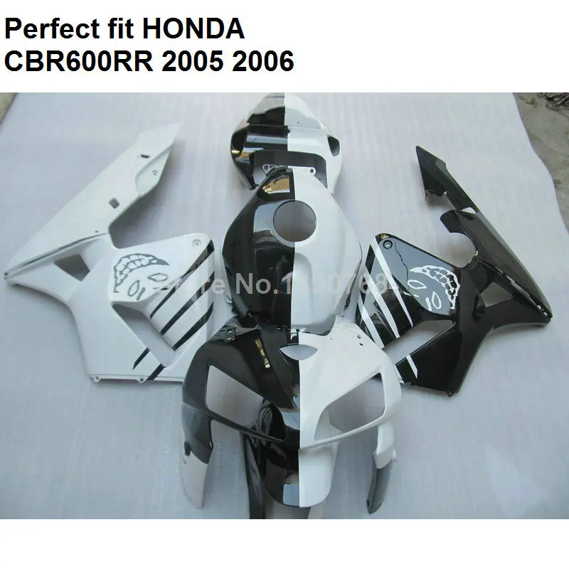 Бесплатный комплект обтекателей на заказ для Honda CBR600RR 2005 2006 Обтекатели белого и