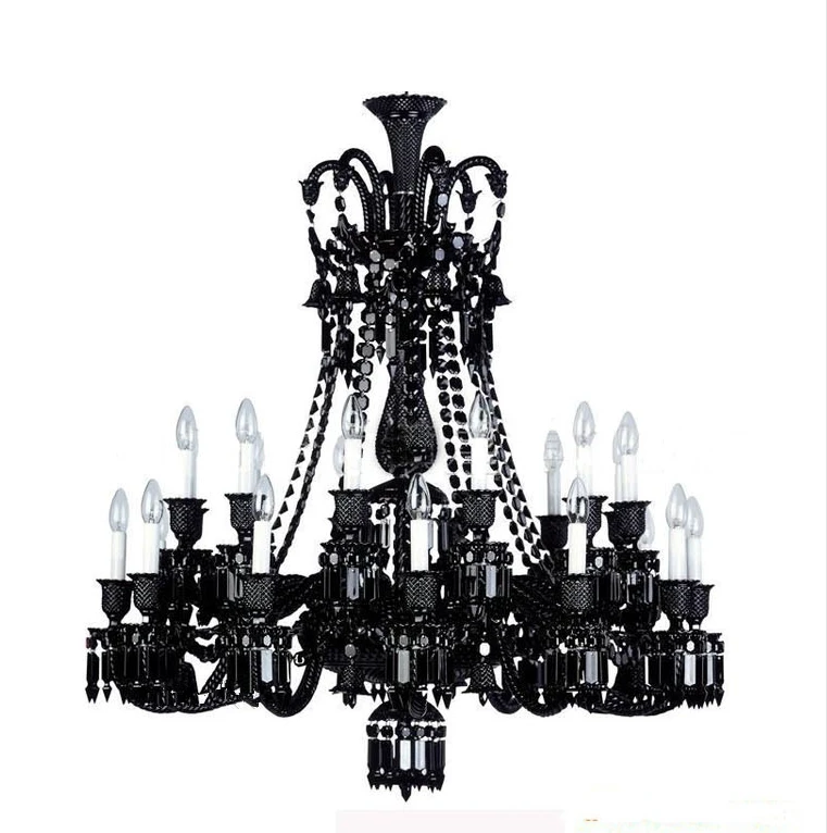 Церковь 145 см большая черная люстра люстры de cristal Хрустальная Люстра droplight вилла