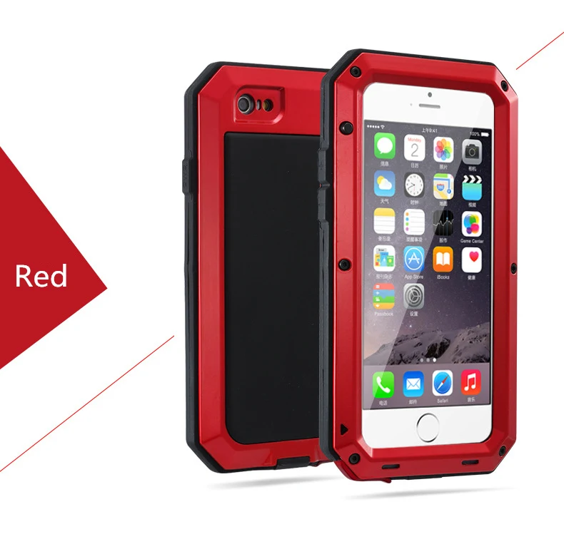 Doom Armor Life ударопрочный металлический алюминиевый силиконовый чехол для IPhone X Xs Max Xr 8 7 6 S 6 S Plus противоударный защитный чехол - Цвет: Красный
