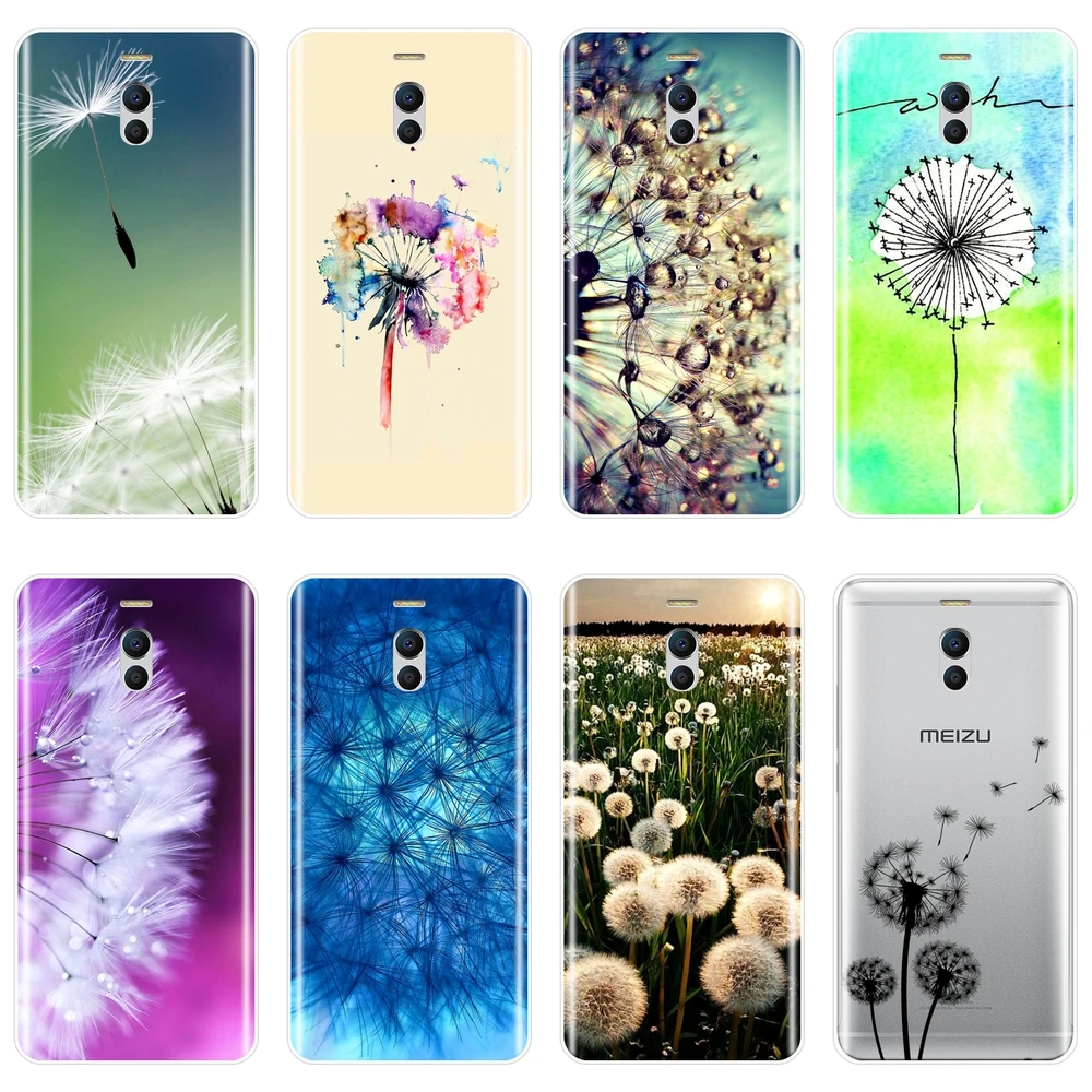 Мягкий чехол для телефона Meizu M6 M5 M3 M2 Note Фиолетовый силиконовый с изображением