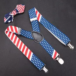 Kids Suspenders United States Pattern with Bowtie Children Bow Tie Set Boys Adjustable Braces Girls Baby Wedding Accessories Kids Suspenders United States Pattern with Bowtie Children Bow Tie Set Boys Adjustable Braces Girls Baby Wedding Accessories