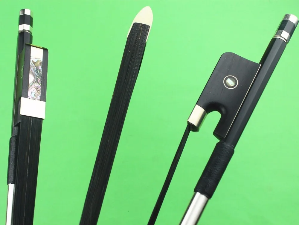 1 pcs Professional 3/4 Carbon fiber Double Bass Bow .black hairin