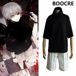 Аниме Токио упыри Kaneki Кен косплэй костюм Хэллоуин наряд Топ + короткие