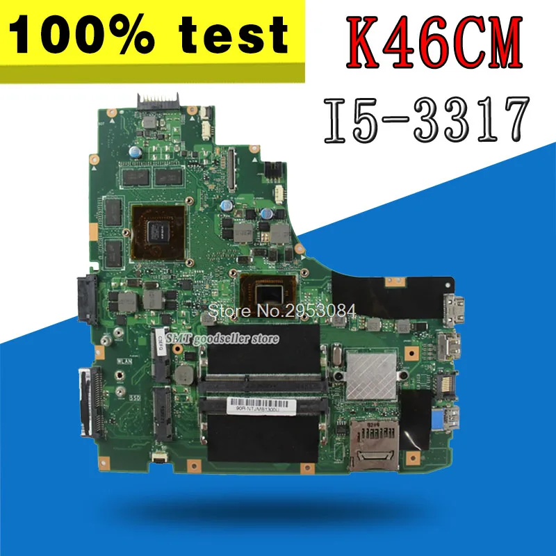 K46CM اللوحة I5-3317/3337 GT630M 2 GB ل ASUS K46C K46CM K46CB اللوحة المحمول K46CM اللوحة K46CM اللوحة اختبار موافق