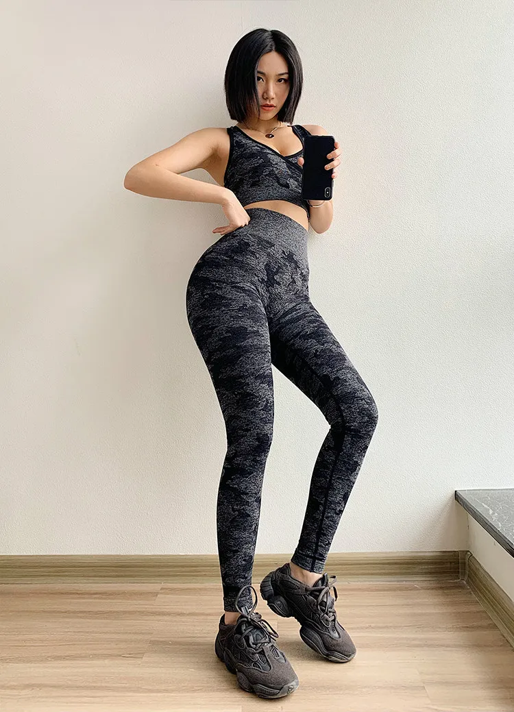 mulheres flexível de cintura alta yoga fitness