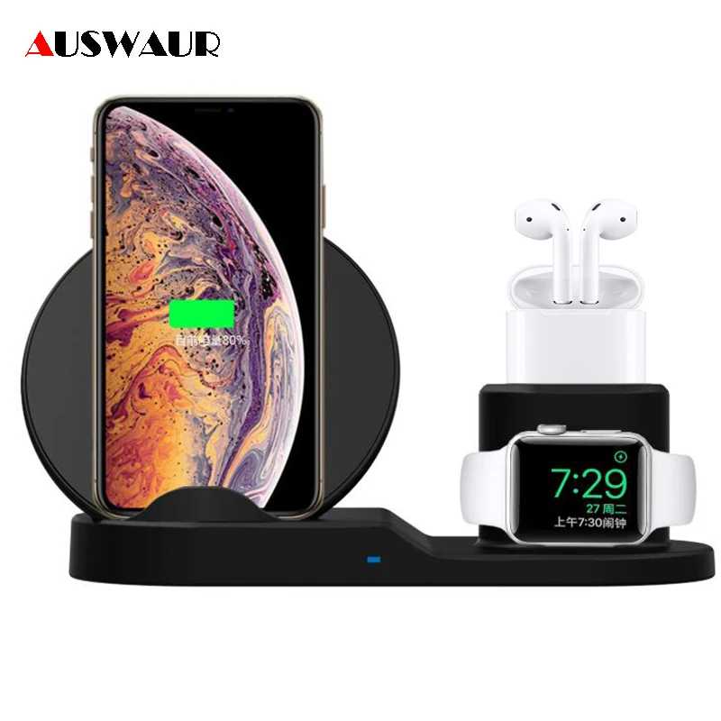 3 In 1 Fast Wireless Charger for Apple Watch iWatch 1 2 3 4 5 Airpods
QI Wireless Charger Dock for iPhone 11 Pro XR XS MAX