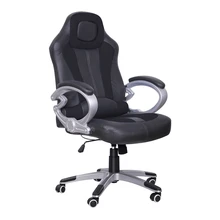 Mejor Estilo Racing Gaming Ajustable Silla de Oficina Silla de Escritorio de la Computadora Con Función de Descanso (Negro)