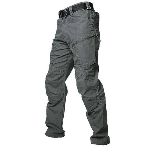TACVASEN, тактические брюки карго, мужские летние прямые армейские военные штаны, хлопковые брюки с множеством карманов, Стрейчевые брюки для безопасности для мужчин - Цвет: Gray Green