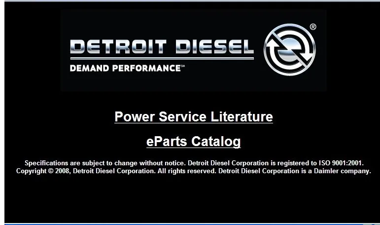 Detroit Diesel Power Service Literature On Highway DVD 2008|detroit diesel|diesel powerdvd 8 |