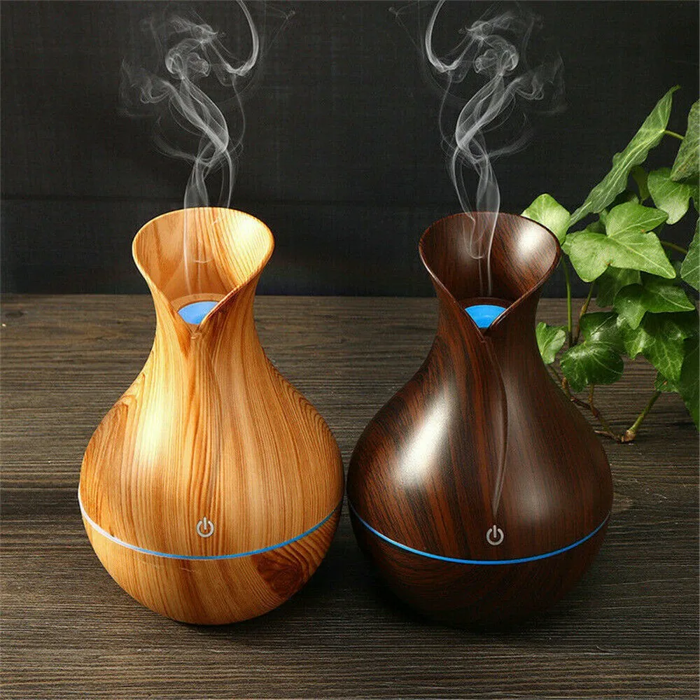 N20D humidifier aroma oil diffuser Wood Grain ultrasonic wood air humidifier USB cool mini mist mak