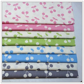 

100%Cotton Fabrics For Sewing DIY Handmade Hometextile Cloth For Dress Curtain Anchor Series Big Patchwork 8color cherry style