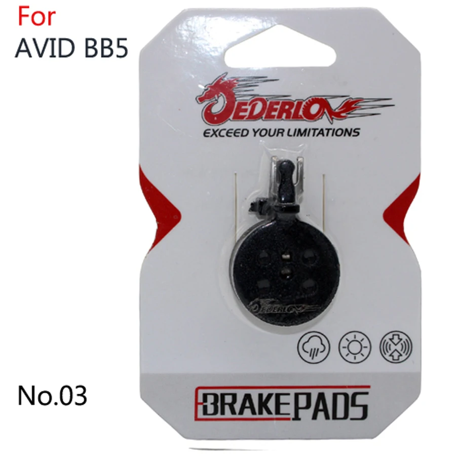 

JEDERLO Bicycle Resin Disc Brake Pad 1Pair Cycling MTB Mountain Bike Cycle Disc Resin Brake Pads Suit For Avid BB5