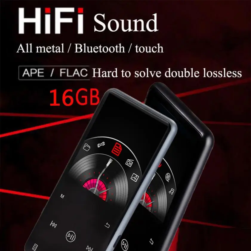 

8G 16GB 100H Bluetooth4.1 Hifi MP3 Player Walkman Lossless Recorder Pen FM Radio Built-in Microphone Smart Mp3 Music Player