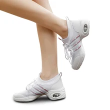 Размер 34-41, женская танцевальная обувь в стиле джаз, хип-хоп, тренировочные кроссовки для девочек, дышащая, современная, уличная, сальса, Румба, танцевальная обувь