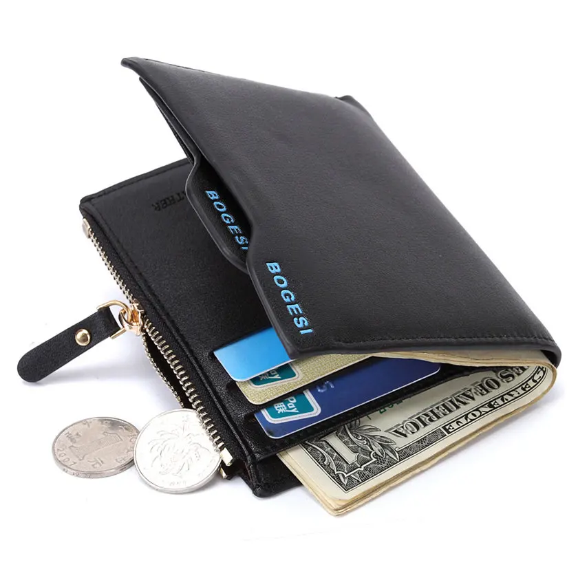 

Fashion Brand Men Wallets PU Leather Rfid Smart Short Wallet Removable Card Holder Male Zipper Coin Purse Dollar Price Portfolio