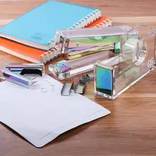 Цветной Золотой акриловый степлер 1) штапельное Удаление 1) диспенсер для ленты настольные канцелярские серии
