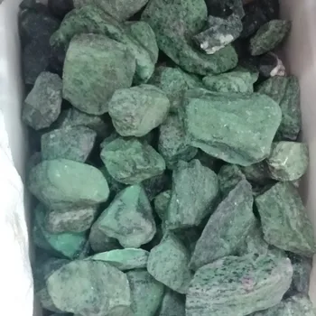 

DHXYZB 4kg Natural Epidote Ruby Green Raw Gemstone Quartz Specimen Original crystals Stones and Minerals Home decor healing