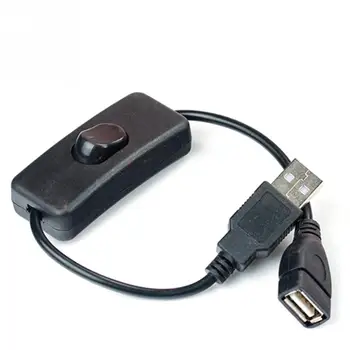 

USB Cable Male to Female Switch ON OFF Cable Toggle LED Lamp Power Line 28cm USB Extension Patch Cord for Hard Disc Network