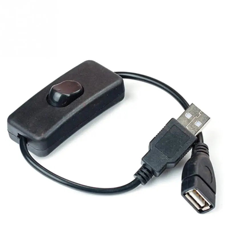 

USB Cable Male to Female Switch ON OFF Cable Toggle LED Lamp Power Line 28cm