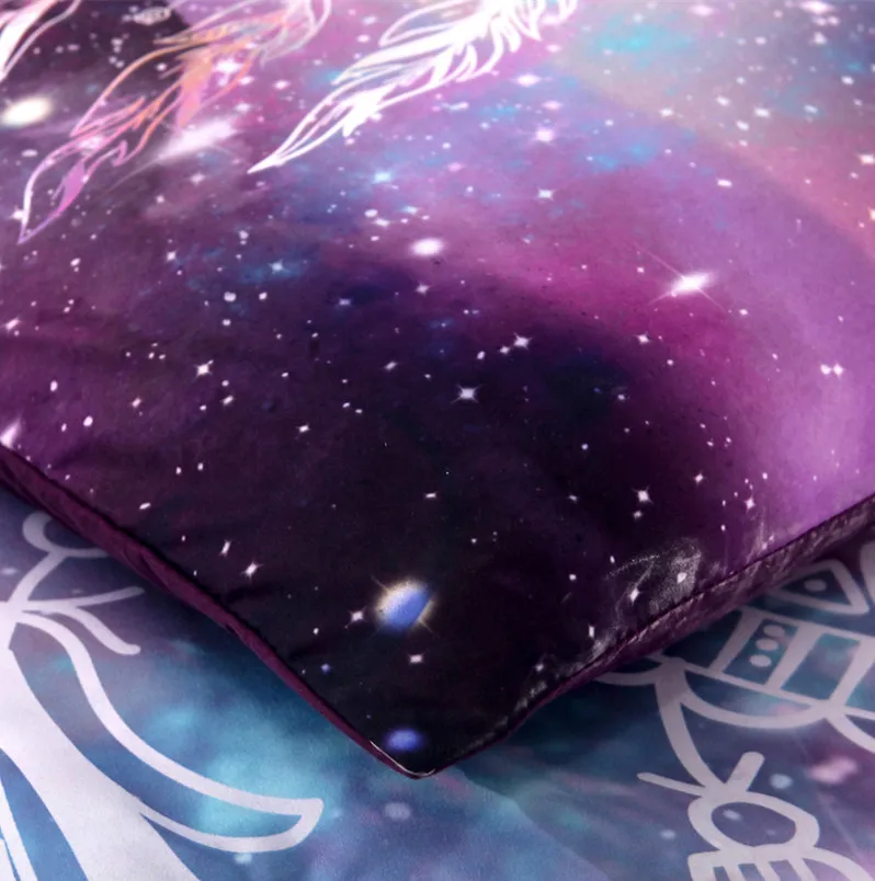 3D Galaxy Комплект постельного белья queen King size постельное белье с изображением единорога Звездная реактивная печать красочное постельное белье односпальная двуспальная кровать покрывало наборы