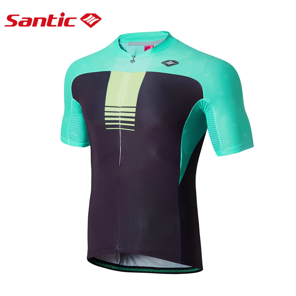 

SANTIC Men Cycling Jerseys Summer Short Sleeve Sweatshirt Pro Team Male Tops MTB Bike Bicycle Clothes Riding Motocross Clothing