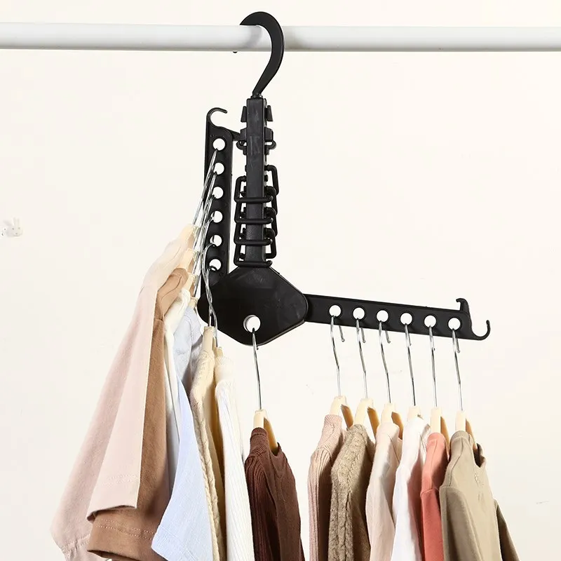 WCIC Magic Multi Functional Dual Hanger Folding Clothes ...