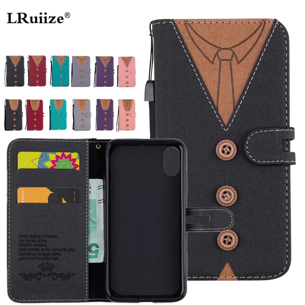 

LRuiize Women's Men's Wear Wallet Case Book Style Flip Case For iPhone X 10 x Phone Cases Coque Fundas Cover Phone Cases