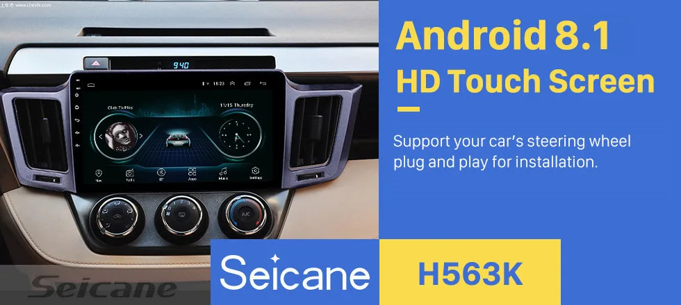 Best Seicane Android 8.1 10.1" For 2013 2014 2015 2016 Toyota RAV4 Car GPS Navigation Radio Multimedia Player Quad-core Rear camera 0
