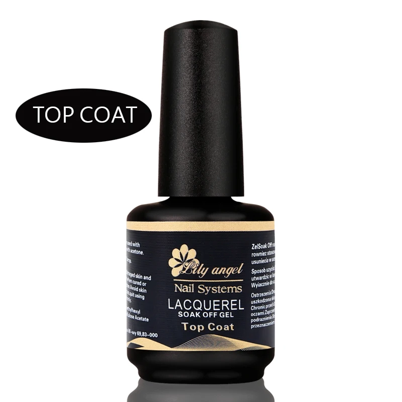 

Lily angel Gelpolish 15ml Top Coat Gel Varnish Top it off Foundation for UV Gel Nail Polish Lak Nail Glue Vernis Semi Permanent