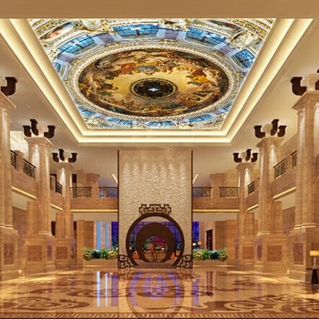 

Custom 5d Ceiling Wall Papel Murals for Ceiling Hall Office Room 3d Wall Ceiling Mural Wallpaper 3d Photo Mural SISTINE CHAPEL