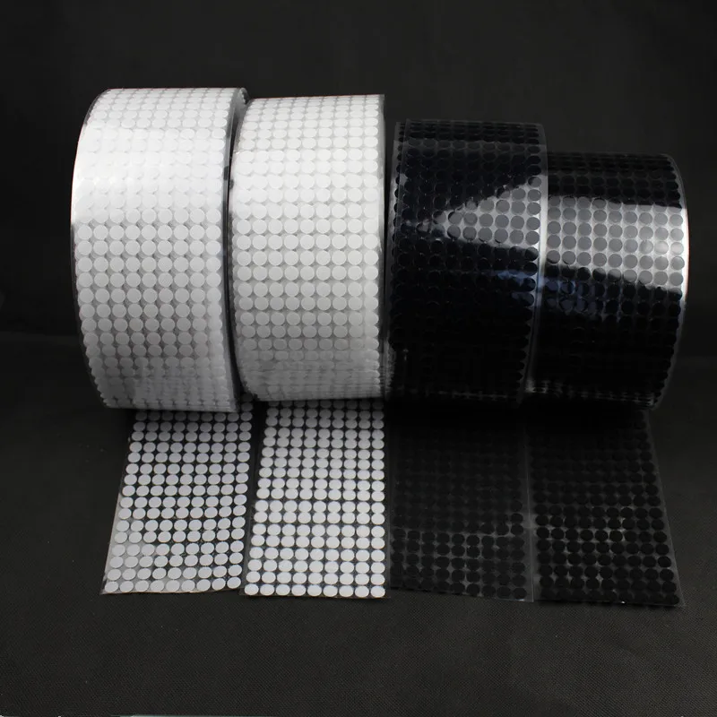 

108 Pairs 10mm Adhesive Fastener Tape Dots Nylon Polyester Hook And Loop Magic Sticker Round Strong Self Adhesive Fastener Tape