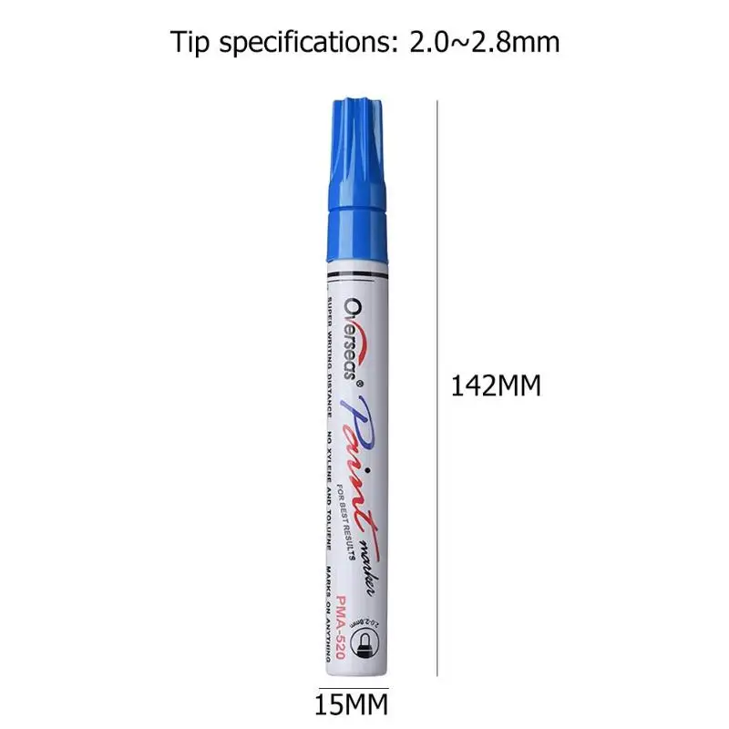 7Colors Universal Waterproof Permanent Paint Marker Pen Car Tyre Auto Tire Tread Rubber Painting Marker Graffiti Oily Marker Pen