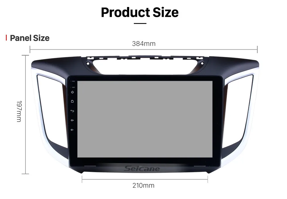 Perfect Seicane 10.1" Android 8.1/7.1 Car Radio Bluetooth GPS Navigation for 2014 2015 Hyundai IX25 HD touchscreen Multimedia Player 18