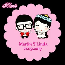 100 шт наклейки на заказ для Свадебные сувениры Свадебные украшения Конверт Уплотнения