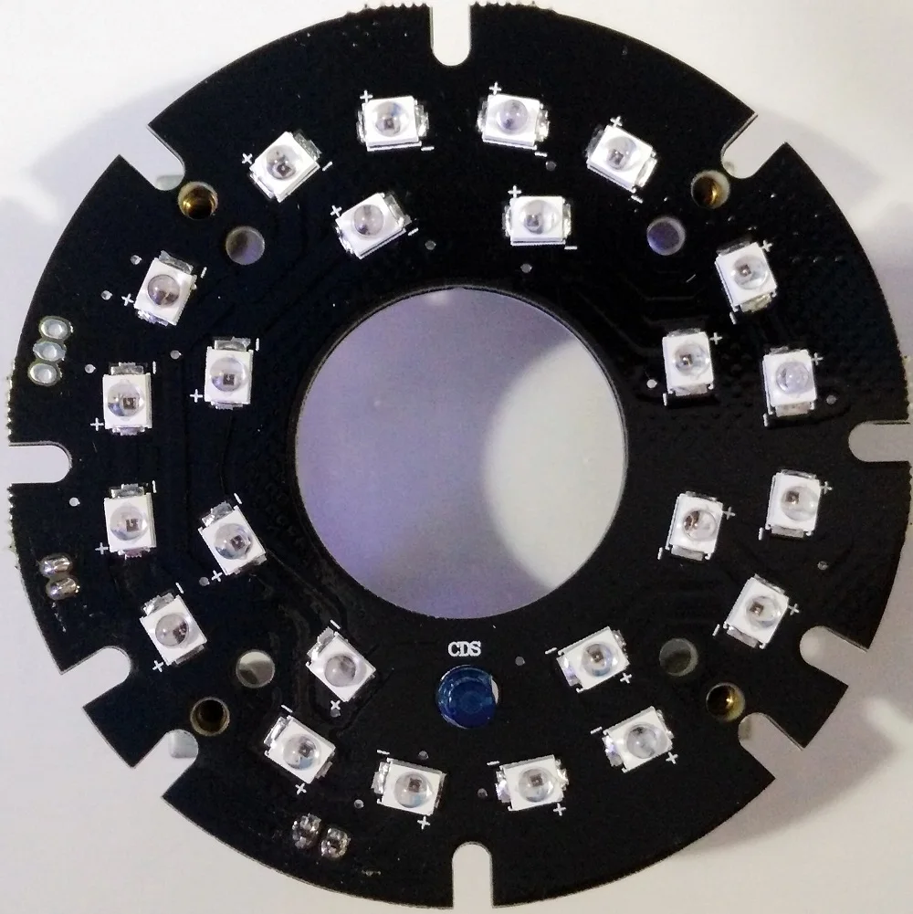 

High brightness Pure Infrared 24x IR LED board for CCTV cameras night vision (60mm diameter)