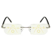 Модные ультралегкие очки для чтения без оправы для женщин и мужчин прозрачные линзы анти-Blu-Ray компьютерные очки для чтения Пресбиопии очки