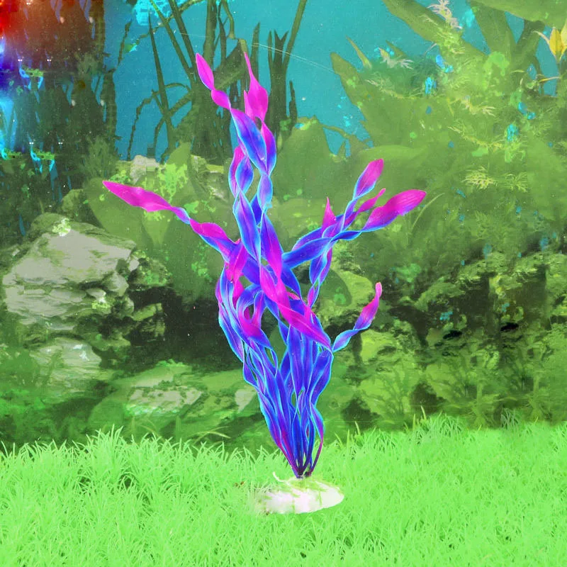 Fish Tank seaweed Ocean Scene Grass Purple Aquarium Plants Decoration Sea Floral Water Ornament