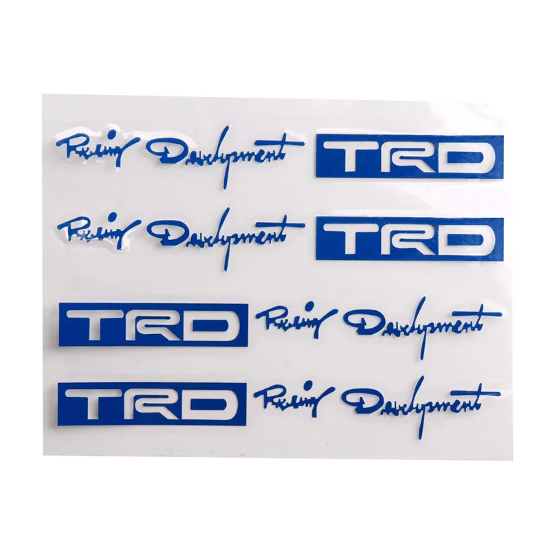 4 шт./компл. авто-Стайлинг Логотип TRD дверные ручки светоотражающие автомобильные наклейки индивидуальные символы стайлинга автомобилей дверные ручки