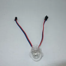 26 мм Диаметр WS2812B светодиодный модуль пикселей; 1 шт. WS2812B светодиодный, DC5V вход; прозрачная крышка