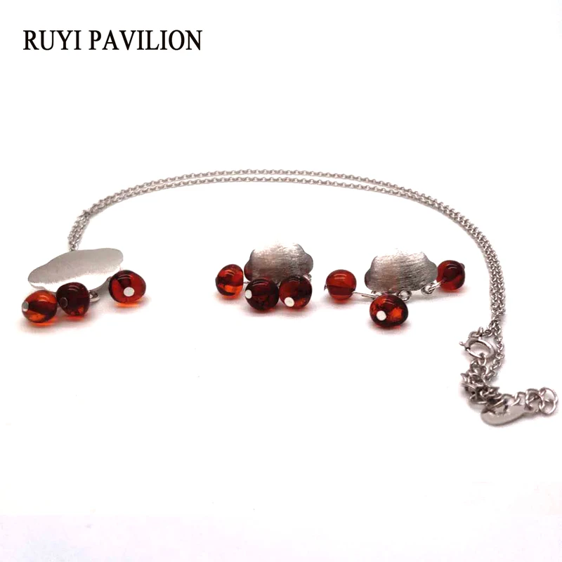 Ruyi PAVILION 925 пробы серебро творческий ручной работы Fine Jewelr натуральный батик