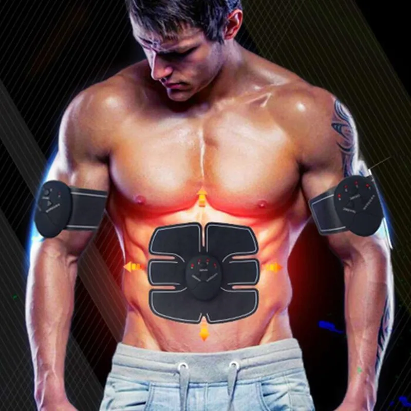 EMS Wireless Abdominal Muscle Training Stimulator Device Muscle Exerciser Training Device Body Slimming Fitness Massage Suit